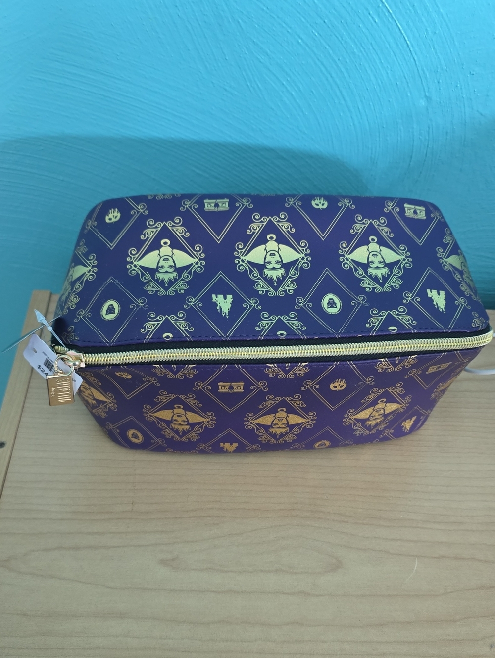 Purple & Gold Evil QueenPatterned Cosmetic Case